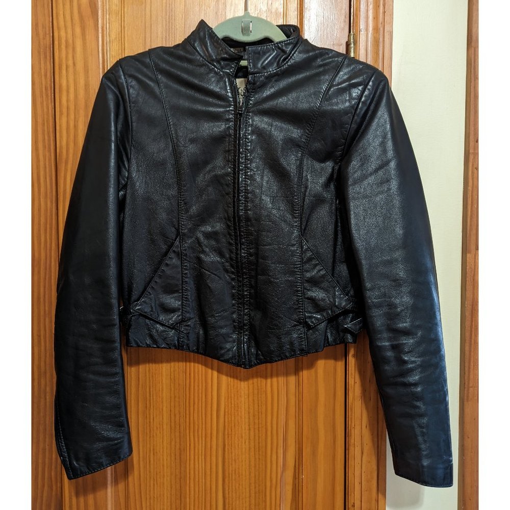 Vintage Wilson's Cropped Leather Motorcycle Jacket